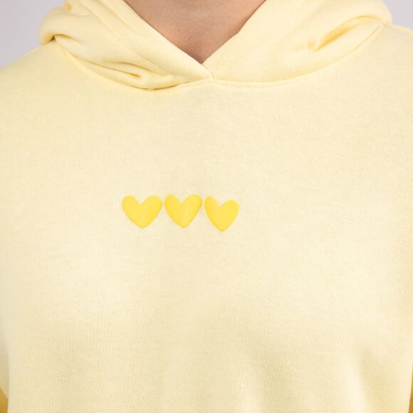 Reflex Love You Like A Summer Sunset Hoodie Sweatshirt L Butter Yellow Fleece - Picture 4 of 15